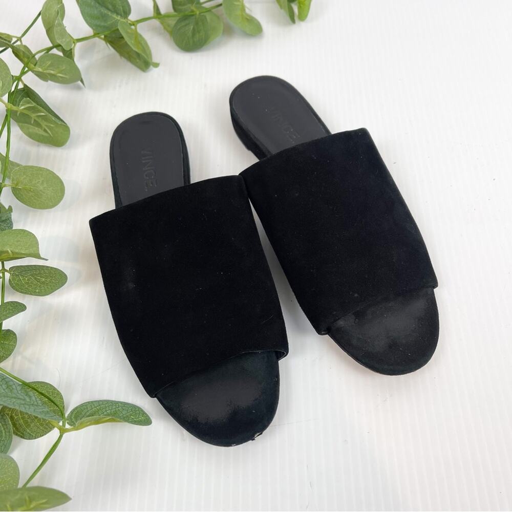 Vince | Black Suede Sandals